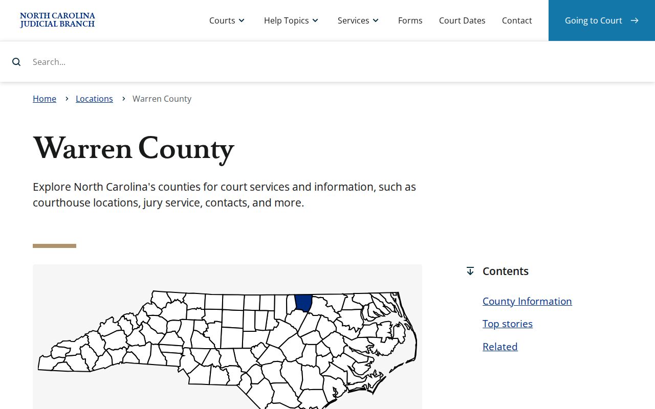 Warren County court docket official Warren County Judicial Branch landing page